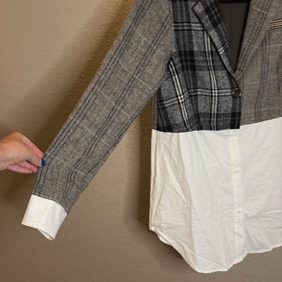 Mystree Mixed Print Button-Down Shirt or Blazer/ Size small/ NWOT - Picture 7 of 11